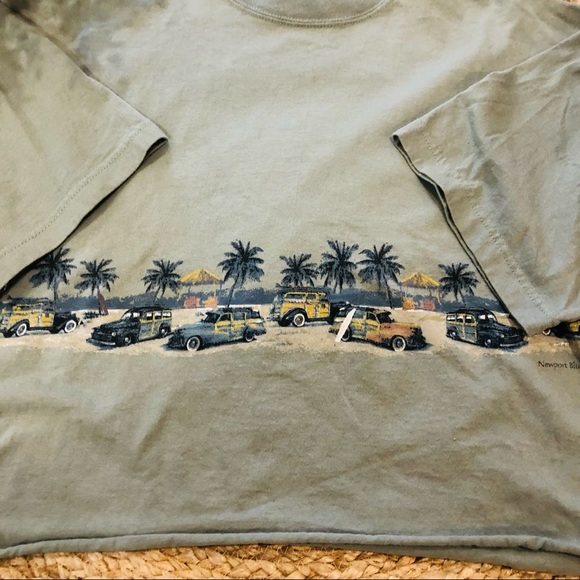 Newport Blue Oversized Greenish Cropped Tee - Picture 5 of 15